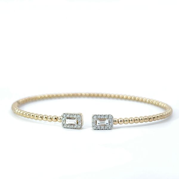 14K EMRALD CUT OPEN CUFF Blue Marlin Jewelry, Inc. Islamorada, FL