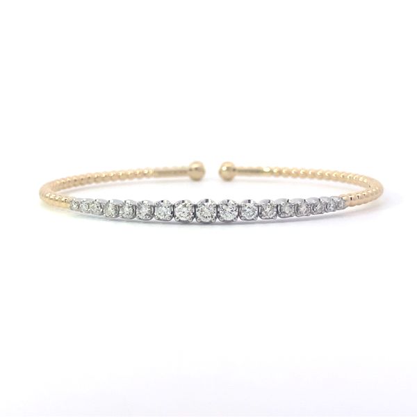 14K Two-Tone Graduated Diamond Cuff Blue Marlin Jewelry, Inc. Islamorada, FL