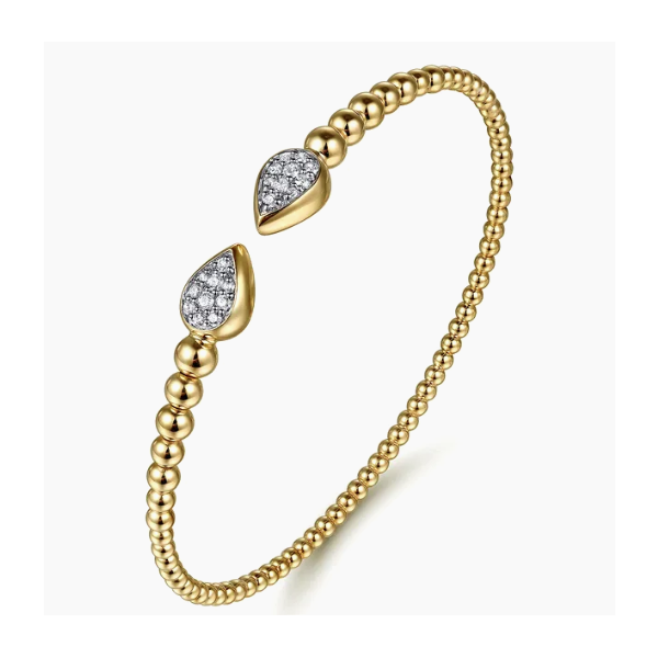 14K Open Beaded Bracelets with Diamond Ends Blue Marlin Jewelry, Inc. Islamorada, FL