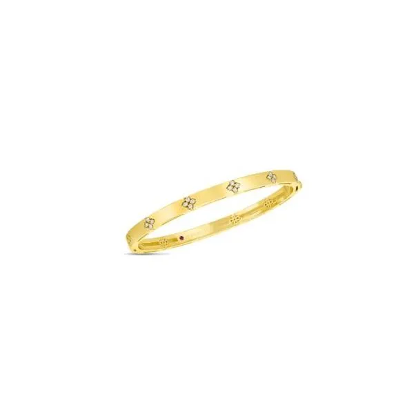 Roberto Coin  Love in Verona Narrow Width Bangle with Diamond Accent Blue Marlin Jewelry, Inc. Islamorada, FL