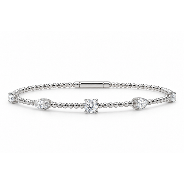 14K White Gold 1.25 ctw Bangle Diamond Bracelet Blue Marlin Jewelry, Inc. Islamorada, FL