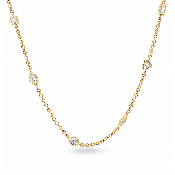 14 Karat Yellow Gold Mixed Shape Diamond Bracelet Blue Marlin Jewelry, Inc. Islamorada, FL
