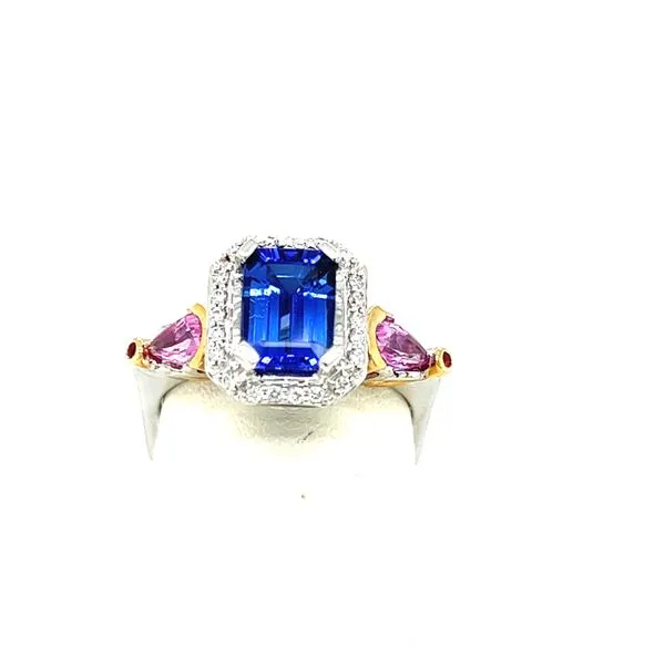 Denny Wong Sapphire and Tanzanite Ring with Diamonds Blue Marlin Jewelry, Inc. Islamorada, FL
