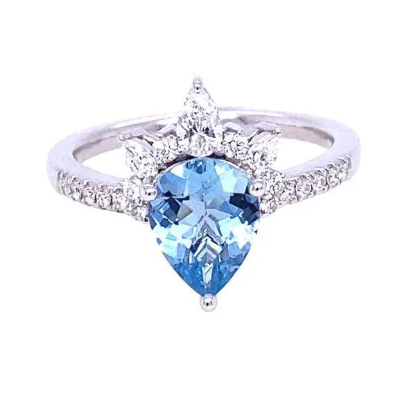 Parle Aqua and Diamond Ring Blue Marlin Jewelry, Inc. Islamorada, FL