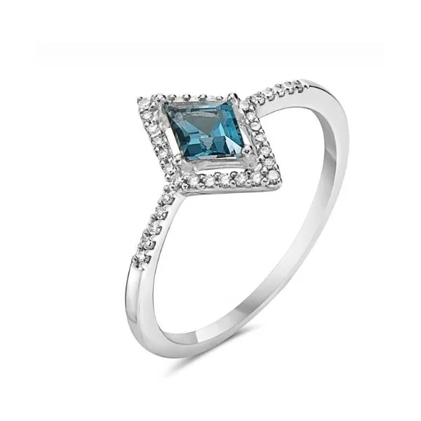 London Blue Topaz and Diamond Ring Blue Marlin Jewelry, Inc. Islamorada, FL