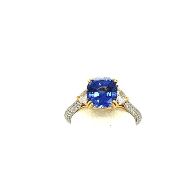 Ceylan Cornflower Blue Sapphire and Diamond Ring Blue Marlin Jewelry, Inc. Islamorada, FL