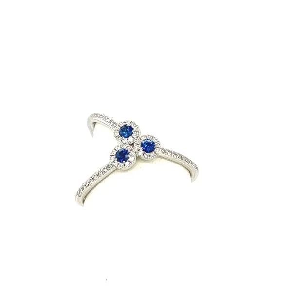 Sapphire Cris Cross Ring Blue Marlin Jewelry, Inc. Islamorada, FL