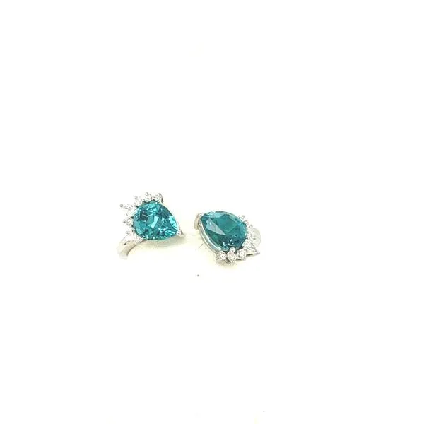 Tourmaline and Diamond Pear Shape Ring Image 2 Blue Marlin Jewelry, Inc. Islamorada, FL