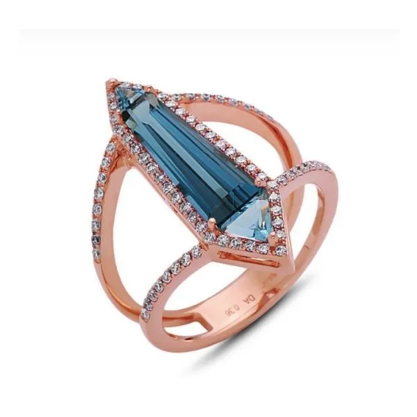 London and Blue Topaz Diamond Ring Blue Marlin Jewelry, Inc. Islamorada, FL