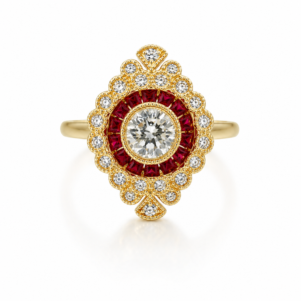 18K Yellow Gold 0.22ctw Ruby Ring Blue Marlin Jewelry, Inc. Islamorada, FL
