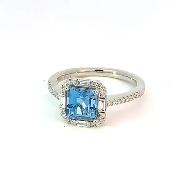Platinum Aquamarine and Diamond Ring Blue Marlin Jewelry, Inc. Islamorada, FL