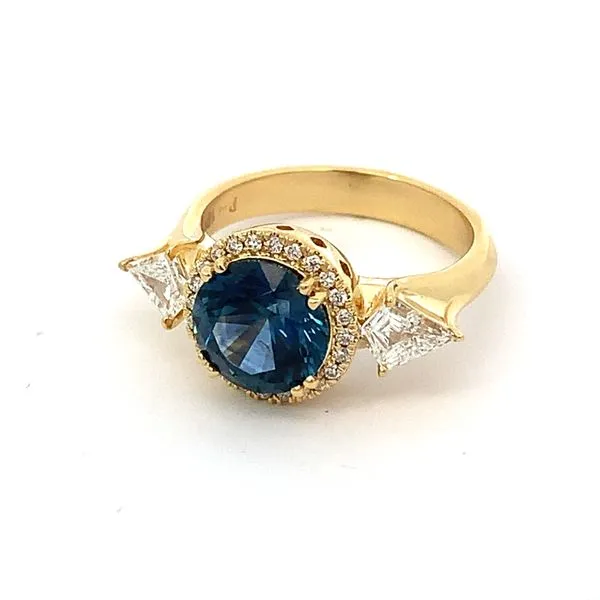 18K Montana Sapphire Diamond Ring Blue Marlin Jewelry, Inc. Islamorada, FL