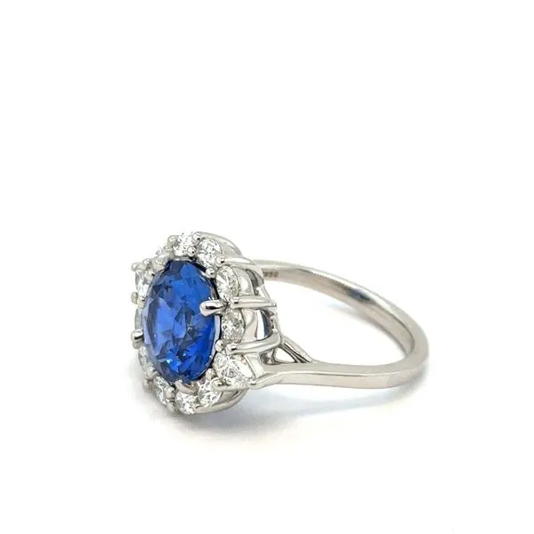 Sri Lanka Blue Sapphire and Diamond Ring Image 3 Blue Marlin Jewelry, Inc. Islamorada, FL