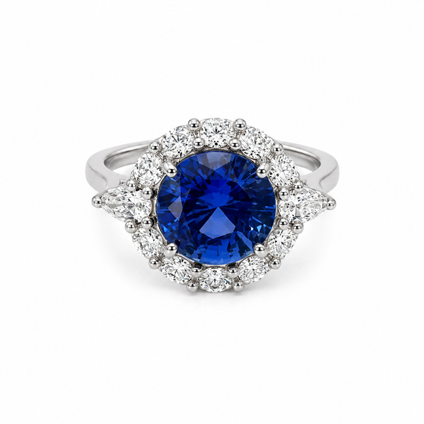 Sri Lanka Blue Sapphire and Diamond Ring Blue Marlin Jewelry, Inc. Islamorada, FL