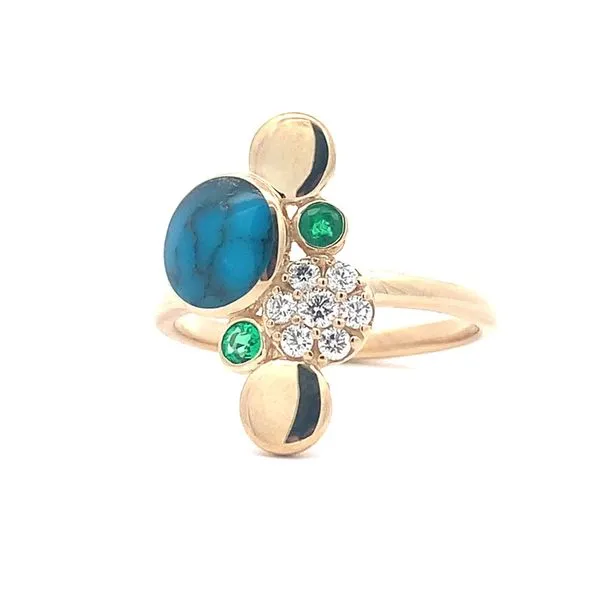 14K Diamond and Turquoise Ring Blue Marlin Jewelry, Inc. Islamorada, FL