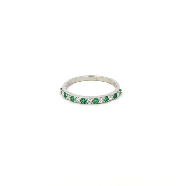 14K Emerald and Diamond Anniversary Band Blue Marlin Jewelry, Inc. Islamorada, FL