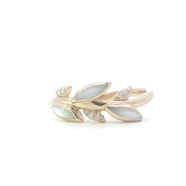 14K Mother-of-Pearl Leaves Ring Blue Marlin Jewelry, Inc. Islamorada, FL