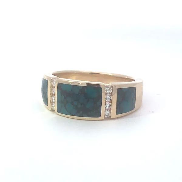 14K Turquoise Inlay Ring Blue Marlin Jewelry, Inc. Islamorada, FL