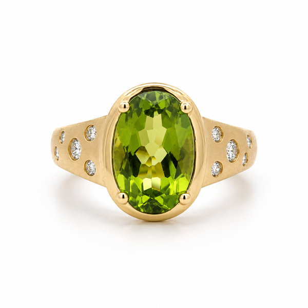 14K Peridot and Diamond Ring Blue Marlin Jewelry, Inc. Islamorada, FL