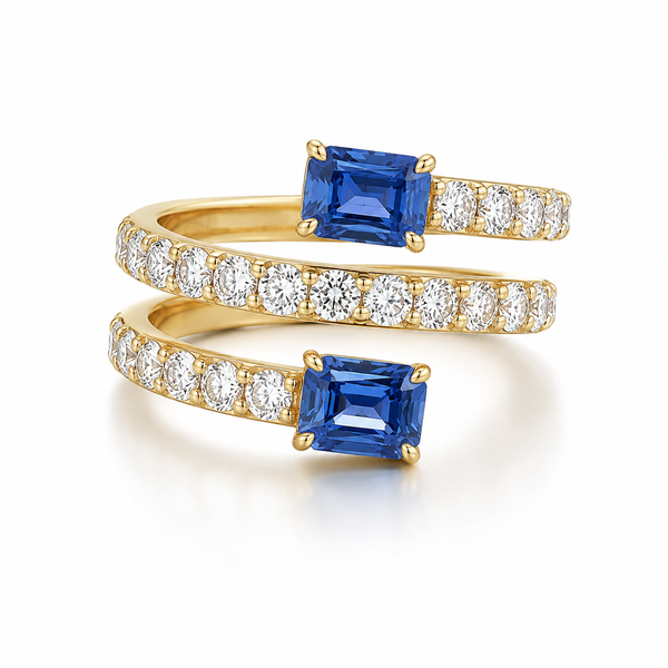 18K Diamond and Sapphire Ring Blue Marlin Jewelry, Inc. Islamorada, FL