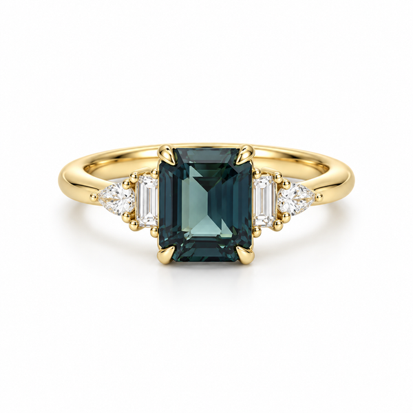 18K Yellow Gold 5 Stone 2.06ctw Sapphire Ring Blue Marlin Jewelry, Inc. Islamorada, FL
