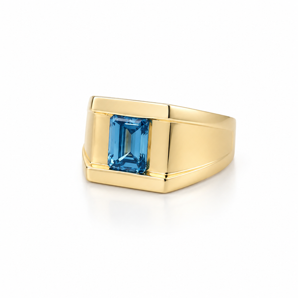 14K Lab Grown Blue Diamond Ring Blue Marlin Jewelry, Inc. Islamorada, FL