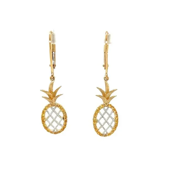 Denny Wong Sapphire Pineapple Earrings Blue Marlin Jewelry, Inc. Islamorada, FL