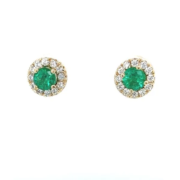 Emerald Halo Earrings Blue Marlin Jewelry, Inc. Islamorada, FL