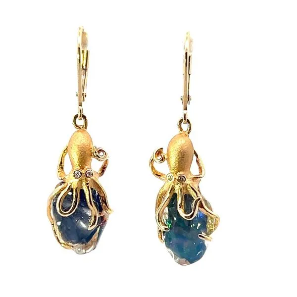 DENNY WONG WATER OPAL OCTOPUS LEVERBACK EARRINGS Blue Marlin Jewelry, Inc. Islamorada, FL