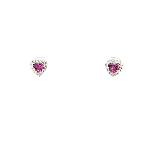 Pink Sapphire Hear Earrings Blue Marlin Jewelry, Inc. Islamorada, FL