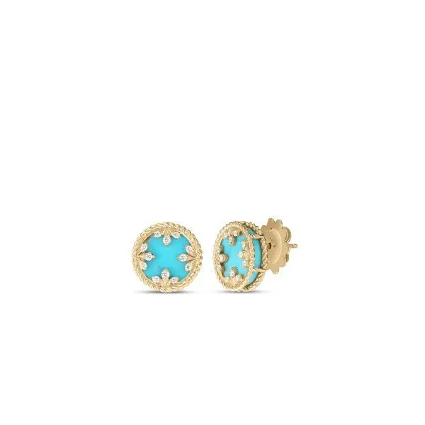 18K Diamond and Turquoise Earrings Blue Marlin Jewelry, Inc. Islamorada, FL