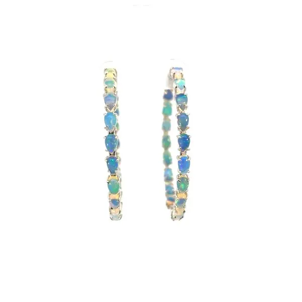Pear Shape Opal Inside Out Hoops Blue Marlin Jewelry, Inc. Islamorada, FL