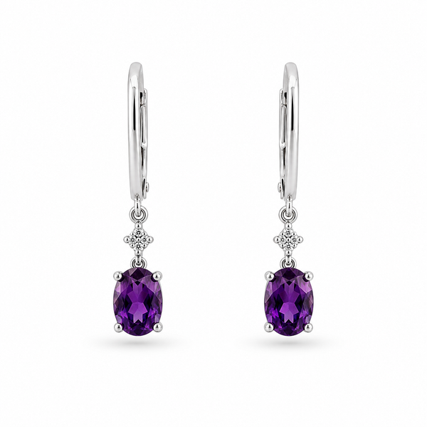 14K White Gold Dangle Sapphire Earrings Blue Marlin Jewelry, Inc. Islamorada, FL