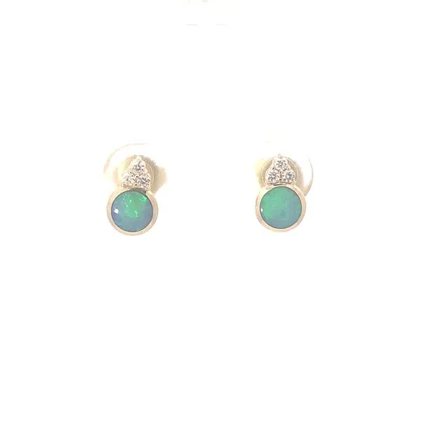14K Firey Opal Earrings Blue Marlin Jewelry, Inc. Islamorada, FL