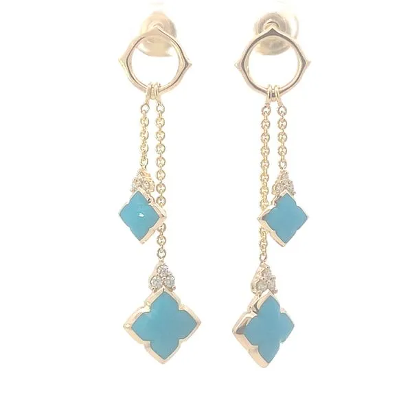 14K Turquoise Drop Earrings Blue Marlin Jewelry, Inc. Islamorada, FL