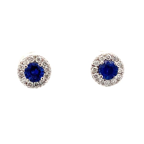 14K White Gold Sapphire Studs Blue Marlin Jewelry, Inc. Islamorada, FL