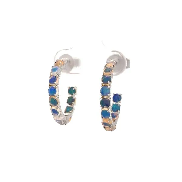 14K Opal Hoop Earrings Blue Marlin Jewelry, Inc. Islamorada, FL
