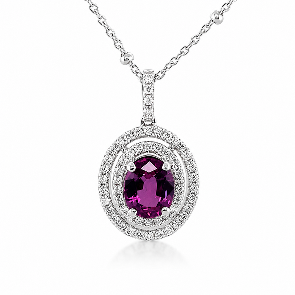 Blue Marlin Jewelry Pink Sapphire Pendant with Diamonds Blue Marlin Jewelry, Inc. Islamorada, FL