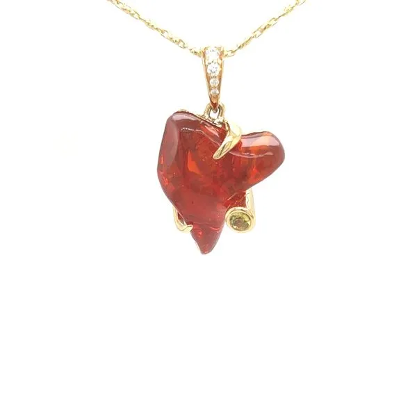 Denny Wong Diamond, Yellow Spinel and Fire Opal Pendant Blue Marlin Jewelry, Inc. Islamorada, FL