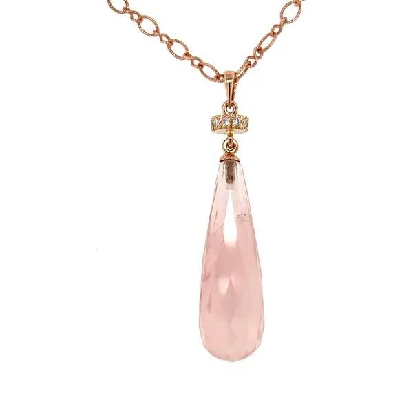Rose Gold Rose Quartz Pendant Blue Marlin Jewelry, Inc. Islamorada, FL