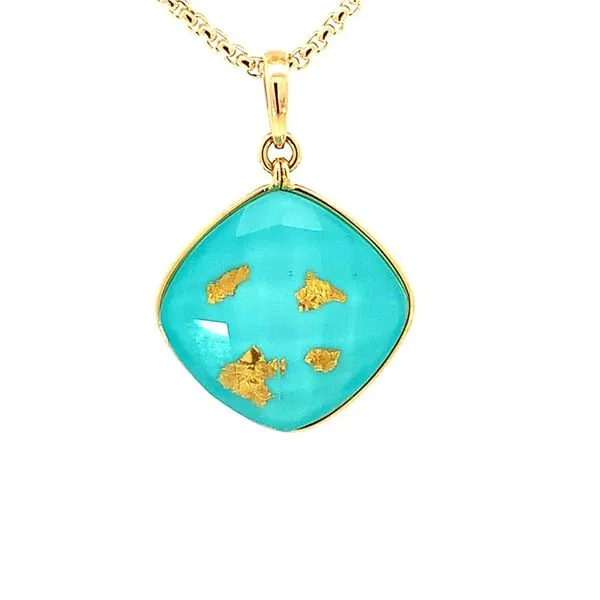 18K Turquoise Islamorada Pendant Image 2 Blue Marlin Jewelry, Inc. Islamorada, FL