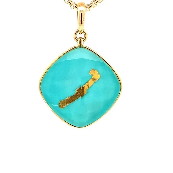 18K Turquoise Islamorada Pendant Blue Marlin Jewelry, Inc. Islamorada, FL