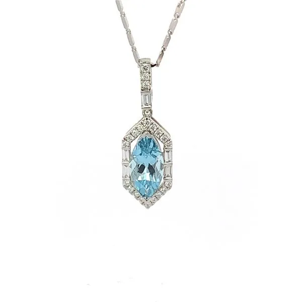 Aquamarine Diamond Pendant Blue Marlin Jewelry, Inc. Islamorada, FL