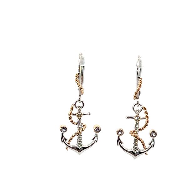 Denny Wong Anchor Leverback Earrings Blue Marlin Jewelry, Inc. Islamorada, FL