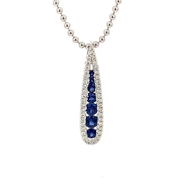 14K White Gold Sapphire Pendant Blue Marlin Jewelry, Inc. Islamorada, FL