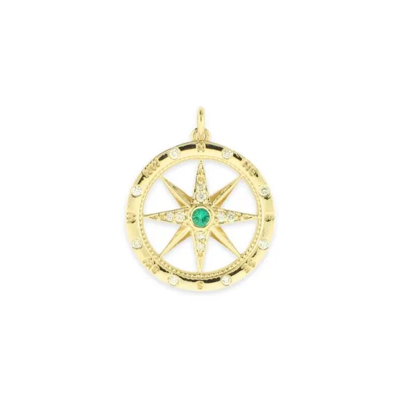 14K Yellow Gold Compass Rose Blue Marlin Jewelry, Inc. Islamorada, FL
