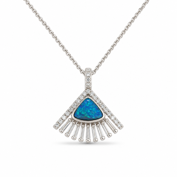 18K White Gold 0.30ctw Opal Pendant/Charm Blue Marlin Jewelry, Inc. Islamorada, FL