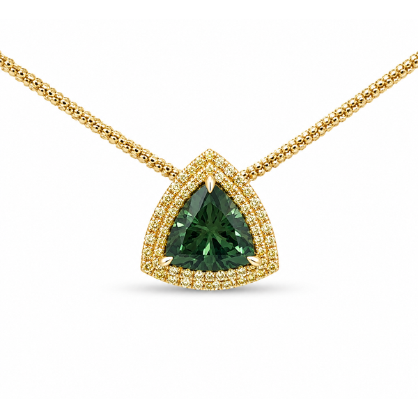 18K Yellow Gold 2.54ctw Sapphire Pendant/Charm Blue Marlin Jewelry, Inc. Islamorada, FL