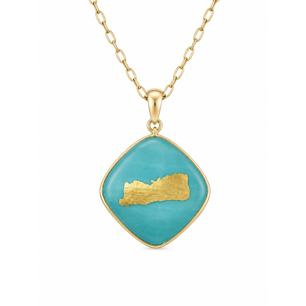 18K Yellow Gold Turquiose Pendant/Charm Blue Marlin Jewelry, Inc. Islamorada, FL