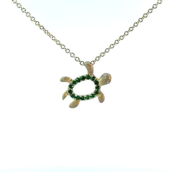 14K Small Tsavorite Turtle Blue Marlin Jewelry, Inc. Islamorada, FL